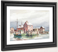 Fishing Village By John Knowles Hare Fine Art Print