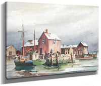 Fishing Village By John Knowles Hare Fine Art Print