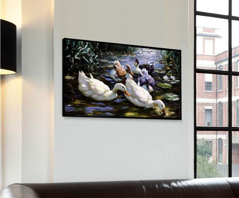 Five Ducks Painting Alexander Max Koester Canvas Art Fine Art Print