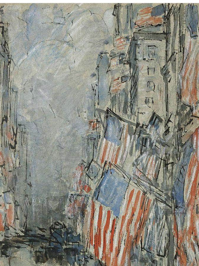 Flag Day, Fifth Avenue, July 4Th 1916 By Childe Hassam Fine Art Print
