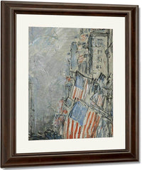 Flag Day, Fifth Avenue, July 4Th 1916 By Childe Hassam Fine Art Print