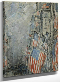 Flag Day, Fifth Avenue, July 4Th 1916 By Childe Hassam Fine Art Print