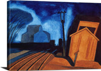 Flag Station, Elizabeth, New Jersey Painting Oscar Bluemner Canvas Art Fine Art Print