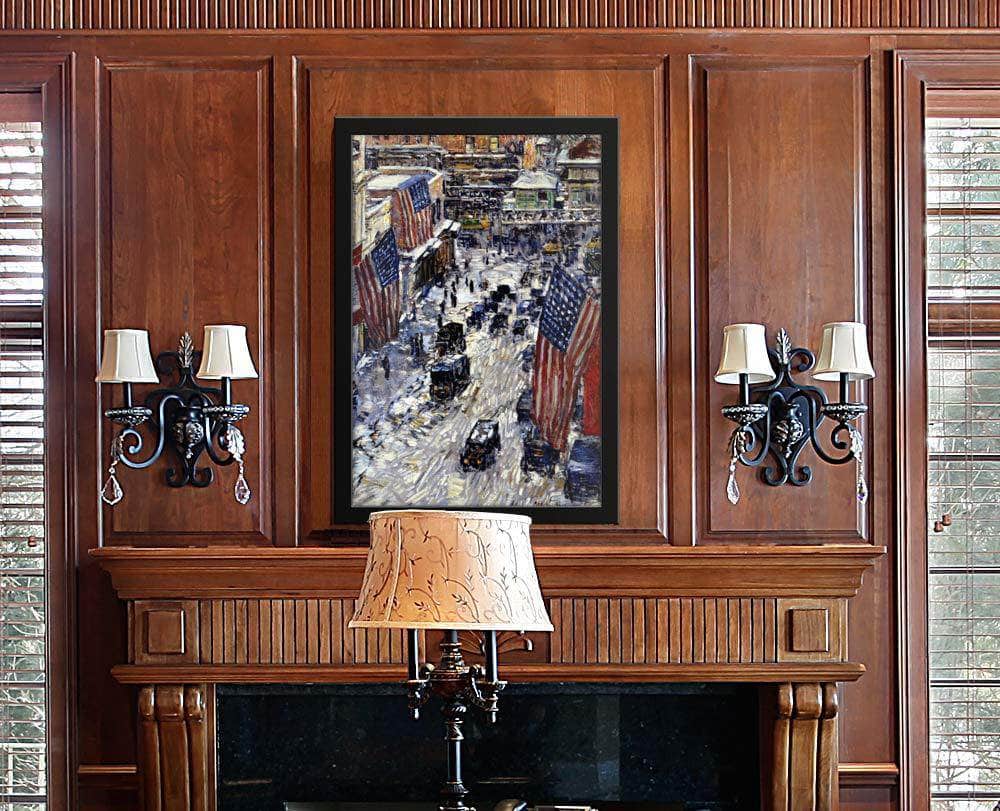 Flags On 57th Street, 1918 Painting Frederick Childe Hassam Canvas Art Fine Art Print