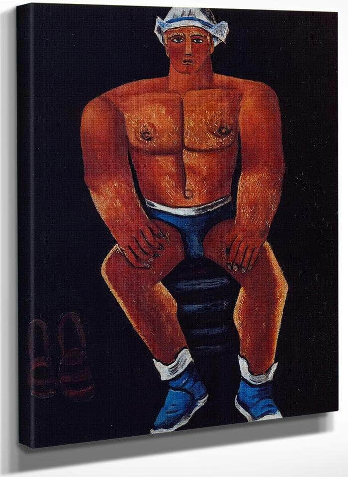 Flaming American Swim Champ By Marsden Hartley Fine Art Print