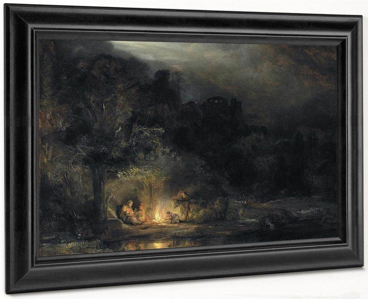 Flight Into Egypt By Rembrandt Fine Art Print