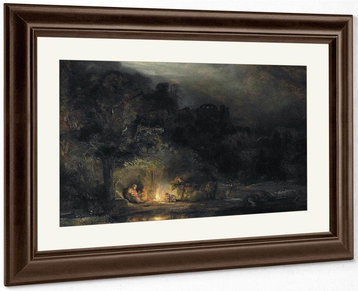 Flight Into Egypt By Rembrandt Fine Art Print