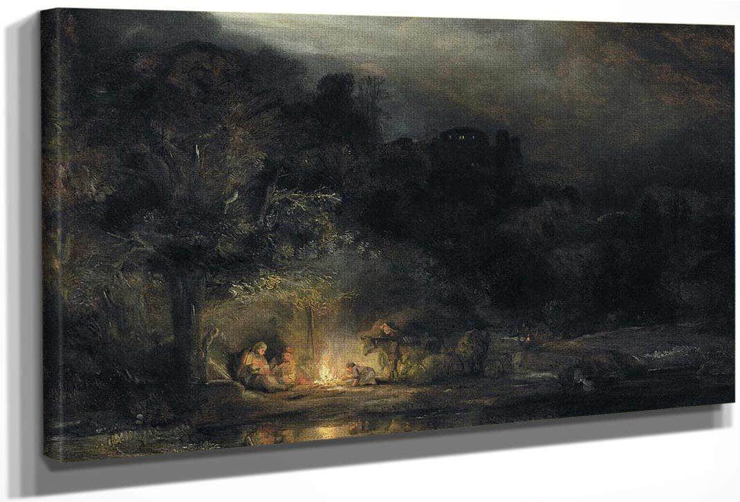 Flight Into Egypt By Rembrandt Fine Art Print