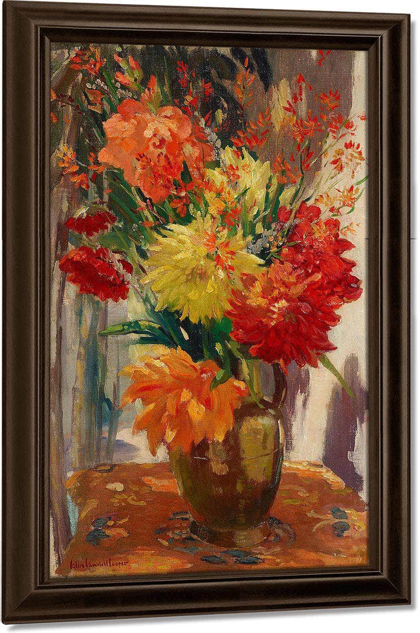 Floral Still Life (Mums And Crocosmia) By Colin Campbell Cooper Fine Art Print
