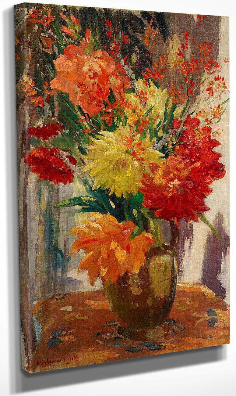 Floral Still Life (Mums And Crocosmia) By Colin Campbell Cooper Fine Art Print