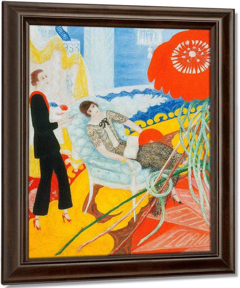 Florine And Ettie Family Portrait By Florine Stettheimer Fine Art Print