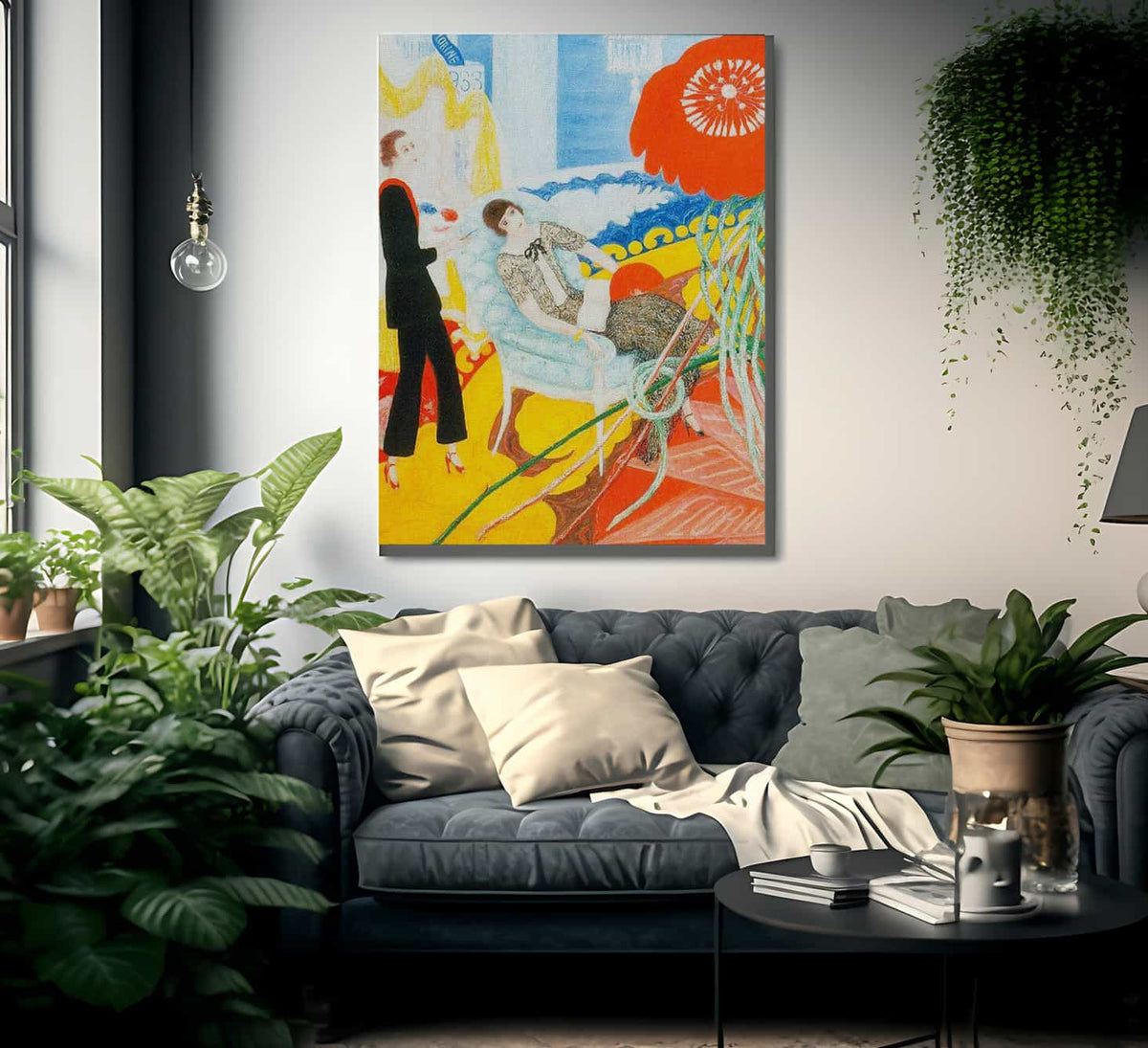 Florine And Ettie Family Portrait By Florine Stettheimer Fine Art Print