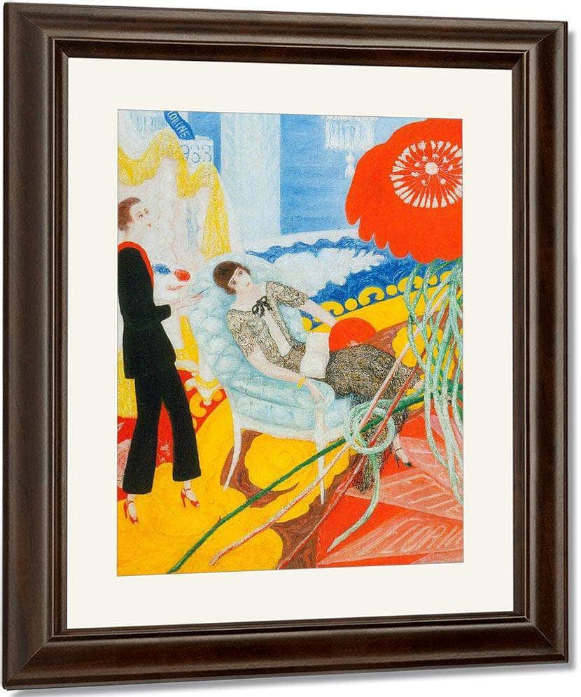 Florine And Ettie Family Portrait By Florine Stettheimer Fine Art Print