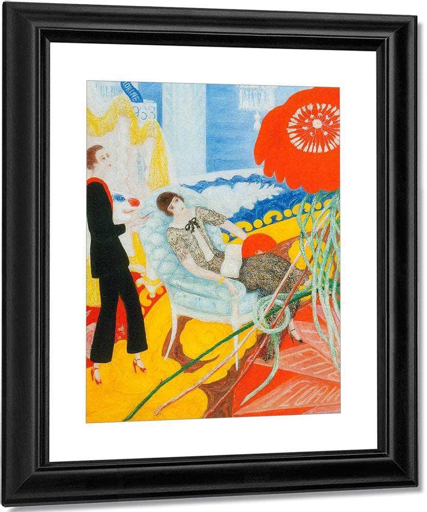 Florine And Ettie Family Portrait By Florine Stettheimer Fine Art Print