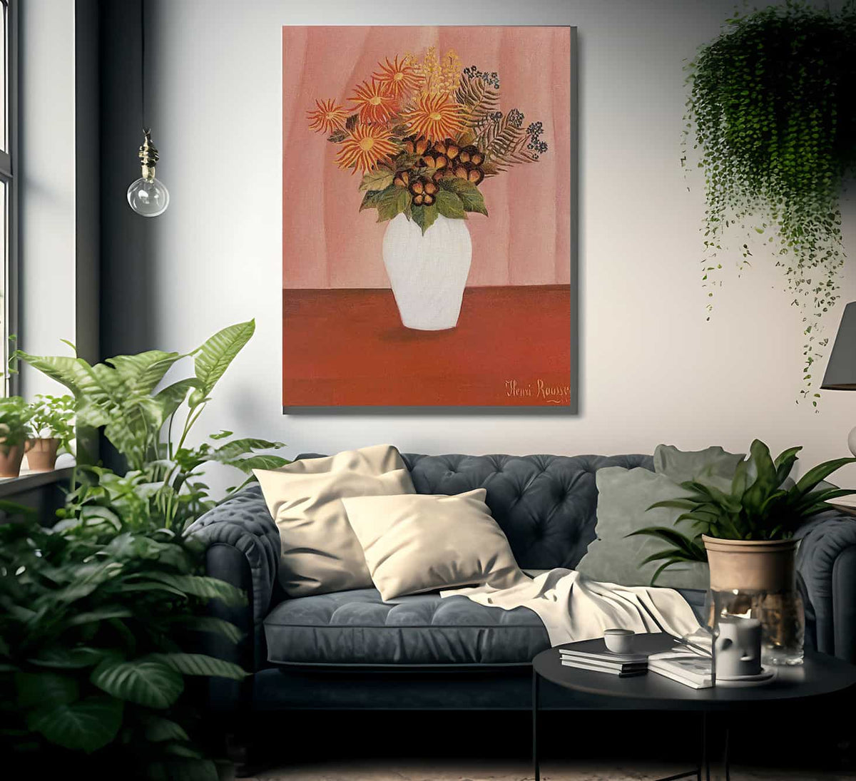 Flower 1895 1900 Fleurs By Henri Rousseau Fine Art Print