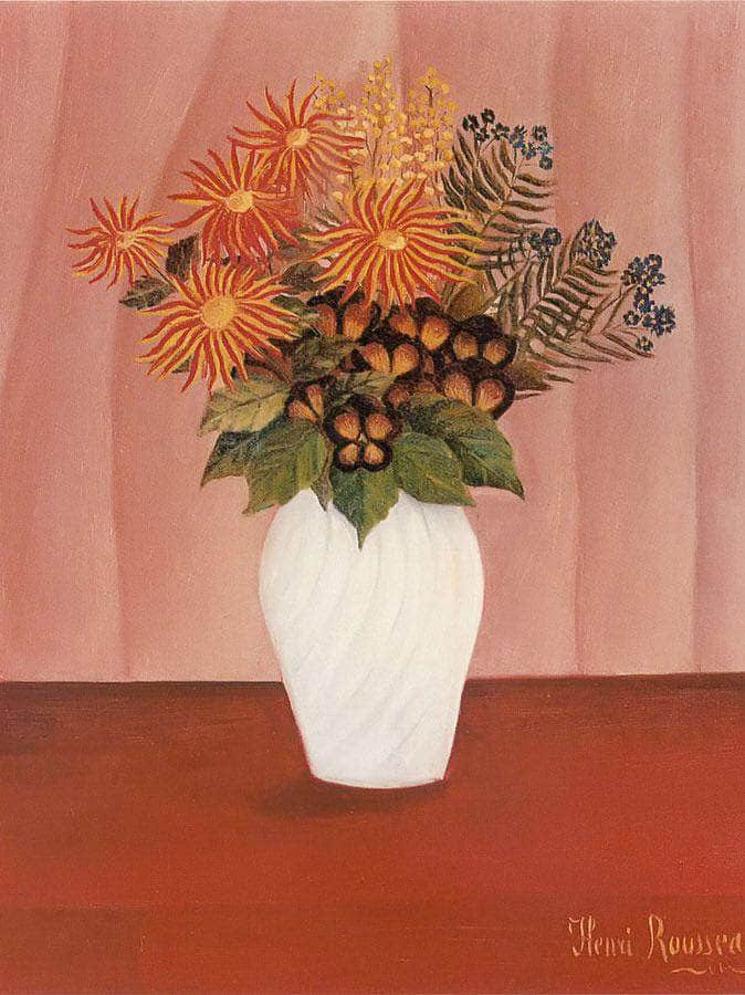 Flower 1895 1900 Fleurs By Henri Rousseau Fine Art Print