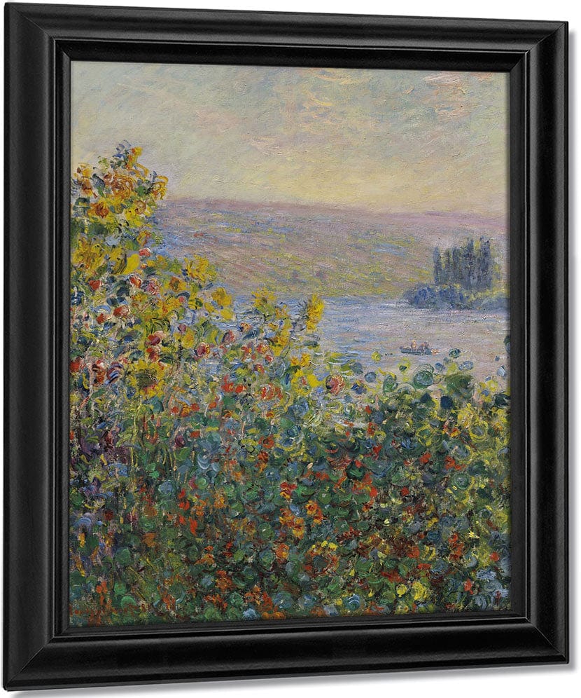 Flower Beds At Vetheuil By Claude Monet Fine Art Print