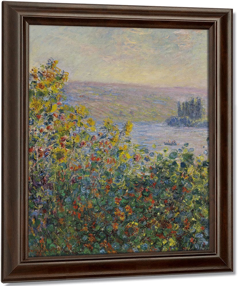Flower Beds At Vetheuil By Claude Monet Fine Art Print