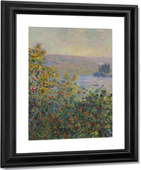 Flower Beds At Vetheuil By Claude Monet Fine Art Print