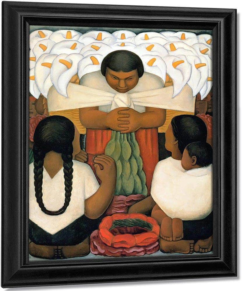 Flower Day Flower Festival By Diego Rivera Fine Art Print