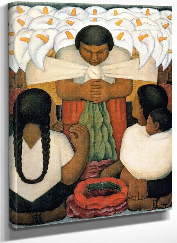 Flower Day Flower Festival By Diego Rivera Fine Art Print