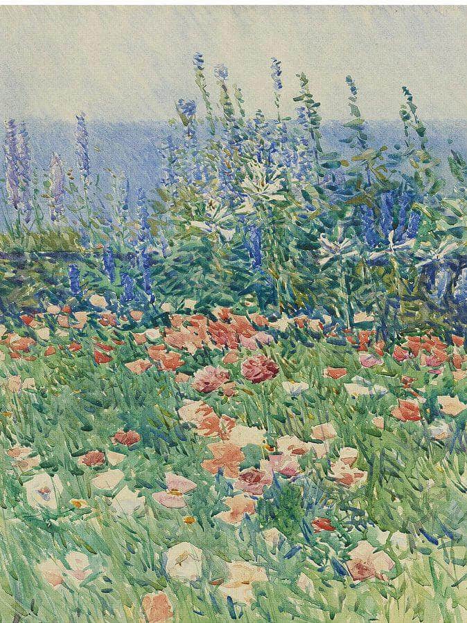 Flower Garden, Isles Of Shoals By Childe Hassam Fine Art Print