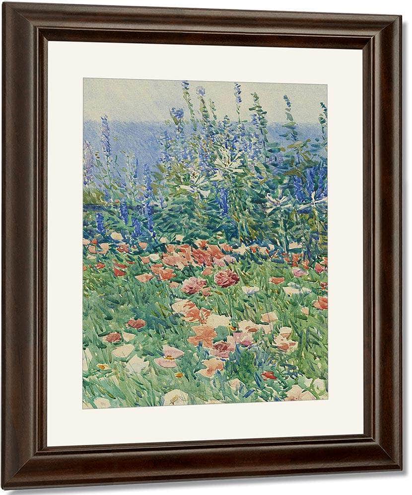 Flower Garden, Isles Of Shoals By Childe Hassam Fine Art Print