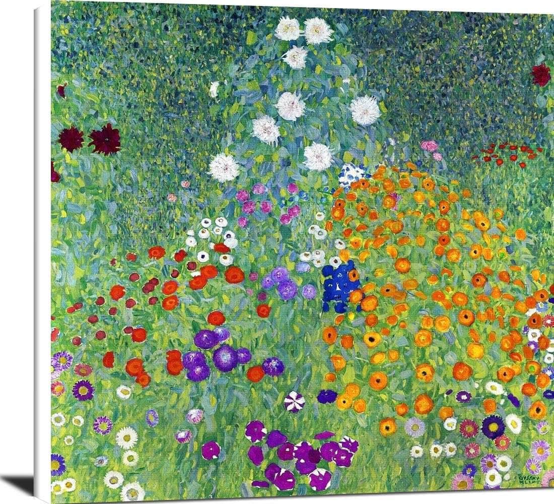 Flower Garden Painting Gustav Klimt Canvas Art Fine Art Print