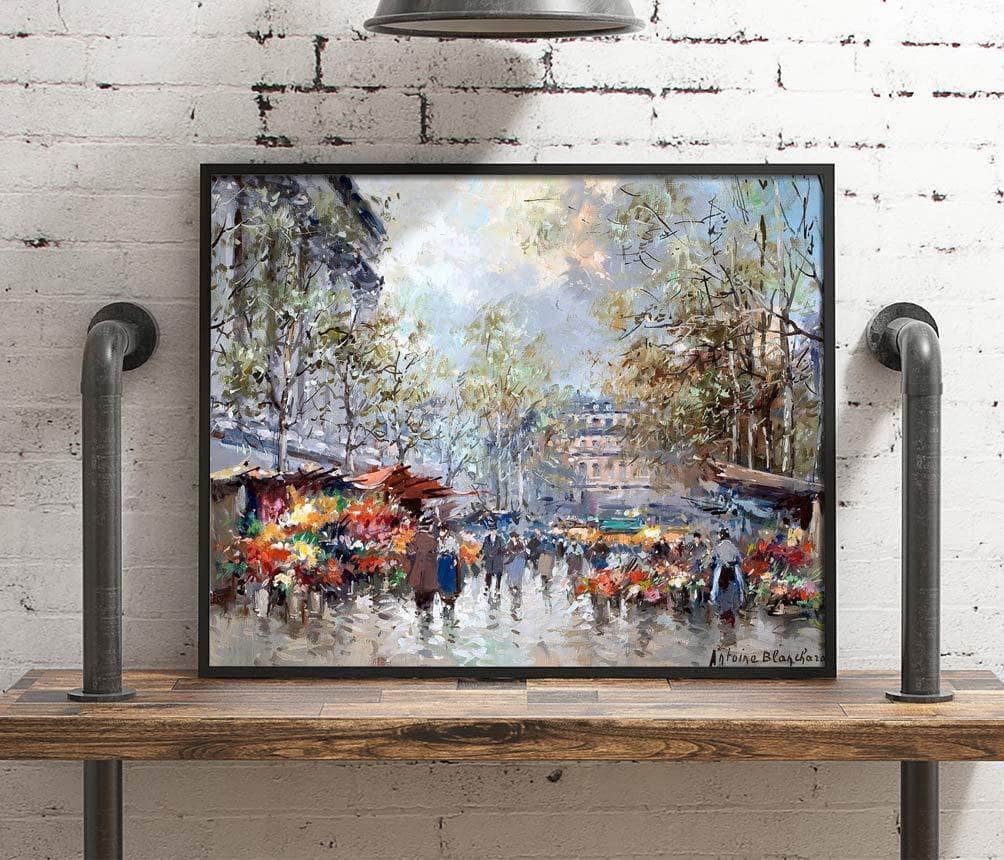 Flower Market Paris Painting Antoine Blanchard Canvas Art Fine Art Print