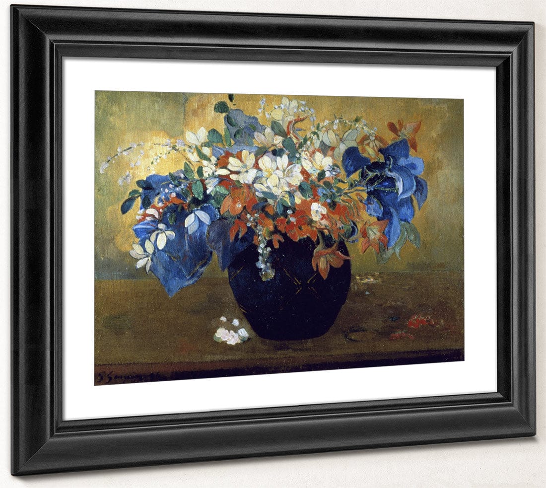 Flower Still Life By Eugene Henri Paul Gauguin Fine Art Print