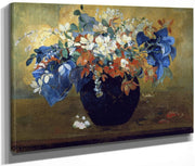Flower Still Life By Eugene Henri Paul Gauguin Fine Art Print