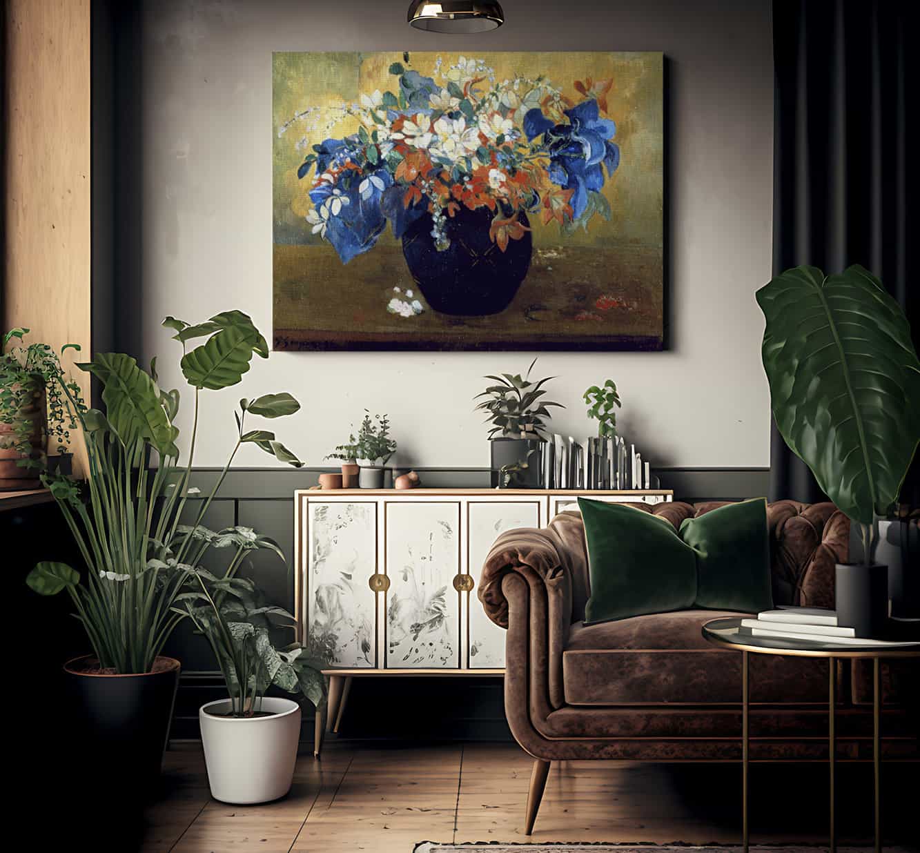 Flower Still Life By Eugene Henri Paul Gauguin Fine Art Print