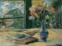 Flower Vase By The Window By Paul Gauguin Fine Art Print