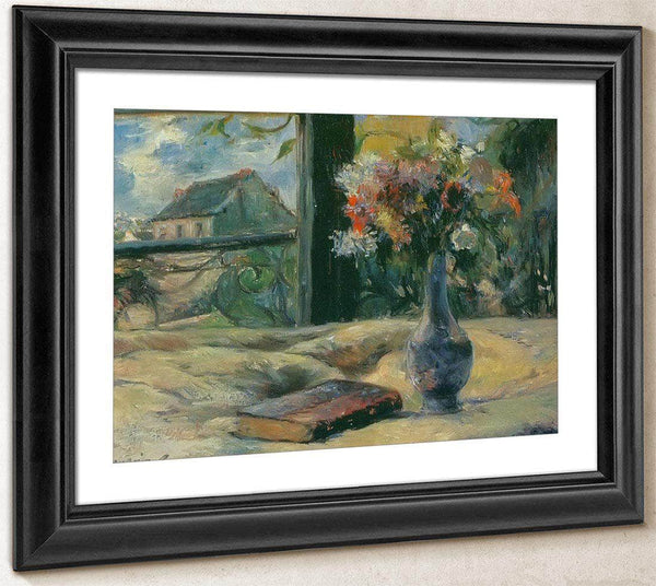 Flower Vase By The Window By Paul Gauguin Fine Art Print