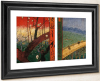 Flowerin Plum Tree And The Bridge In The Rain By Vincent Van Gogh Fine Art Print