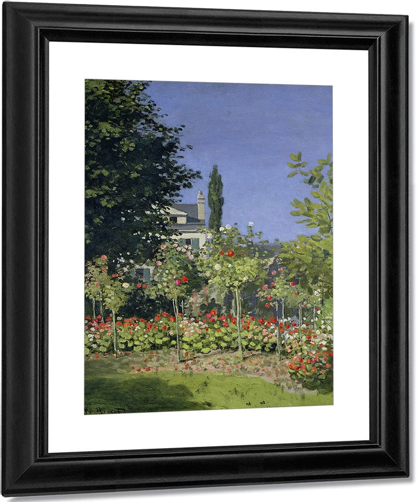 Flowering Garden At Sainte Adresse By Claude Monet Fine Art Print