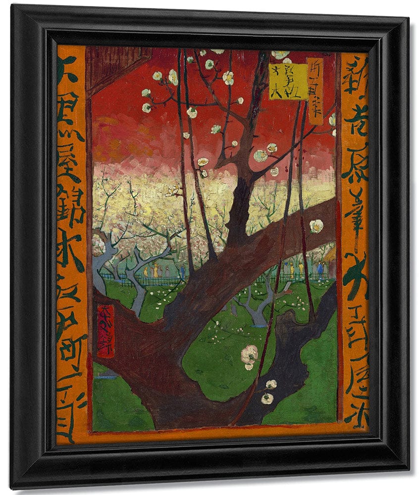 Flowering Plum Orchard  After Hiroshige By Vincent Van Gogh Fine Art Print