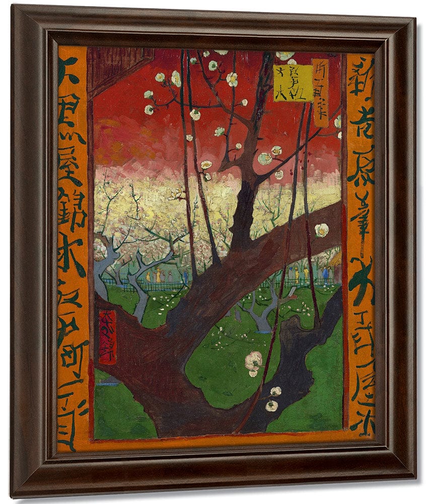Flowering Plum Orchard  After Hiroshige By Vincent Van Gogh Fine Art Print