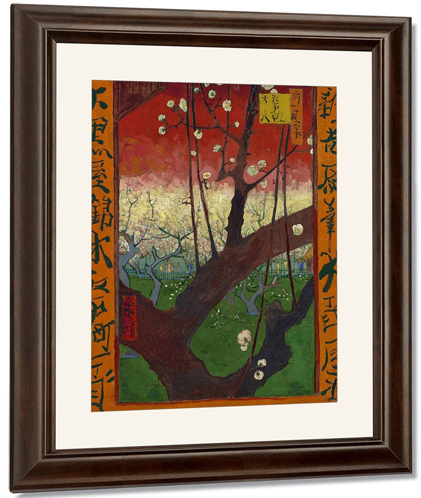 Flowering Plum Orchard  After Hiroshige By Vincent Van Gogh Fine Art Print
