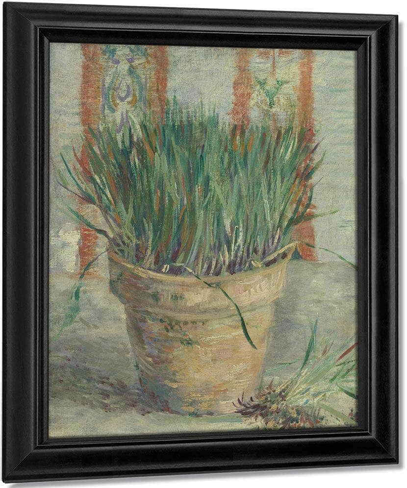 Flowerpot With Garlic Chives By Vincent Van Gogh Fine Art Print