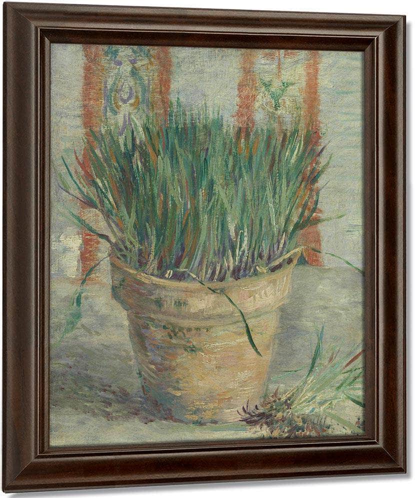 Flowerpot With Garlic Chives By Vincent Van Gogh Fine Art Print