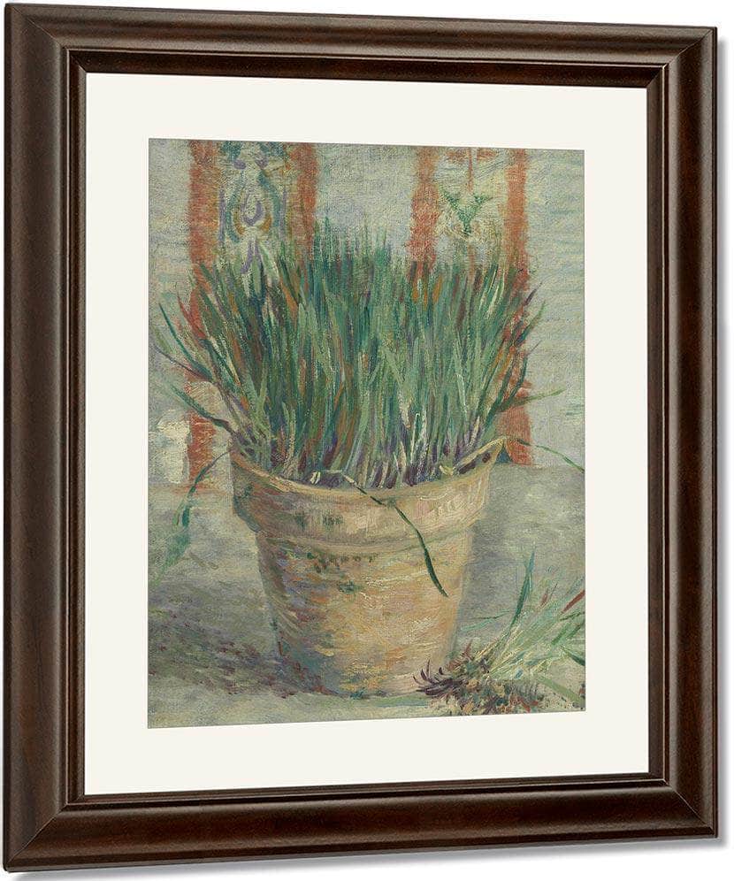 Flowerpot With Garlic Chives By Vincent Van Gogh Fine Art Print