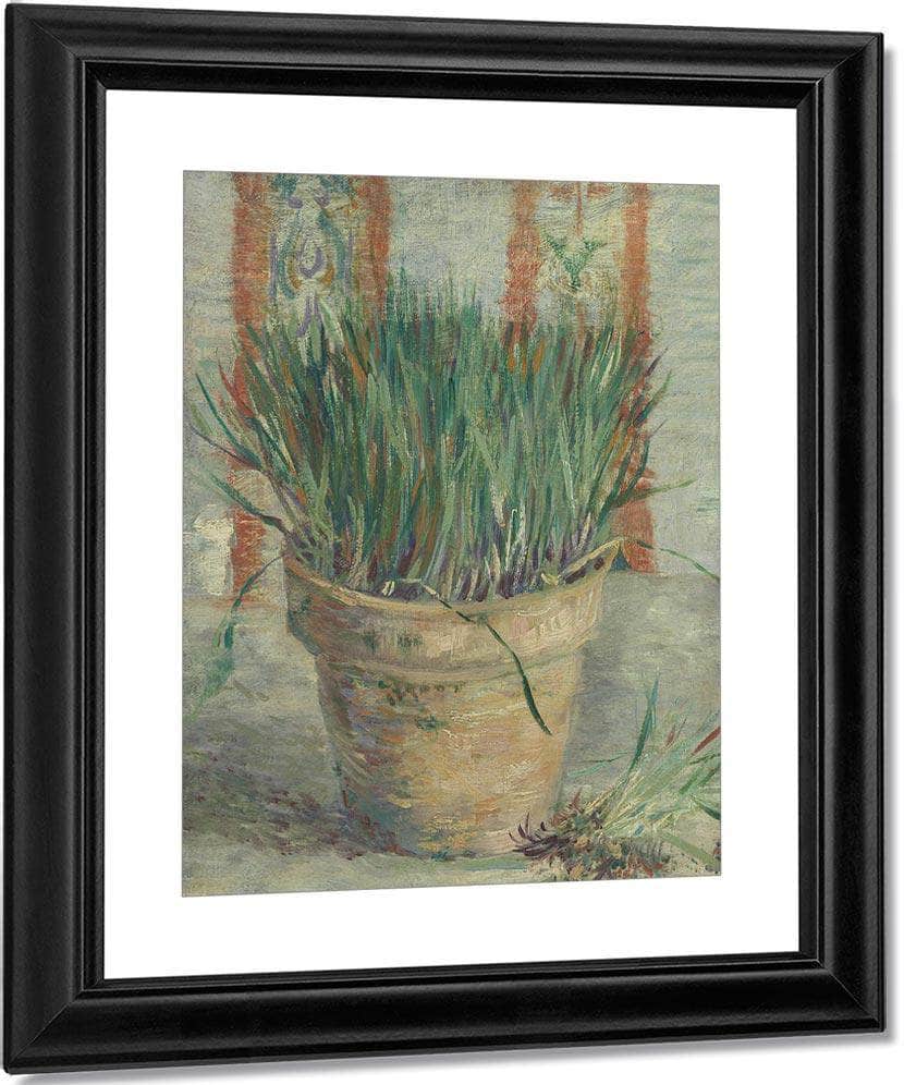Flowerpot With Garlic Chives By Vincent Van Gogh Fine Art Print