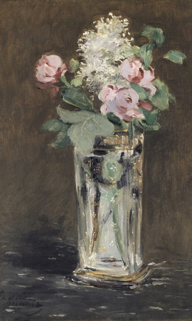 Flowers In A Crystal Vase, 1882 By Edouard Manet Fine Art Print