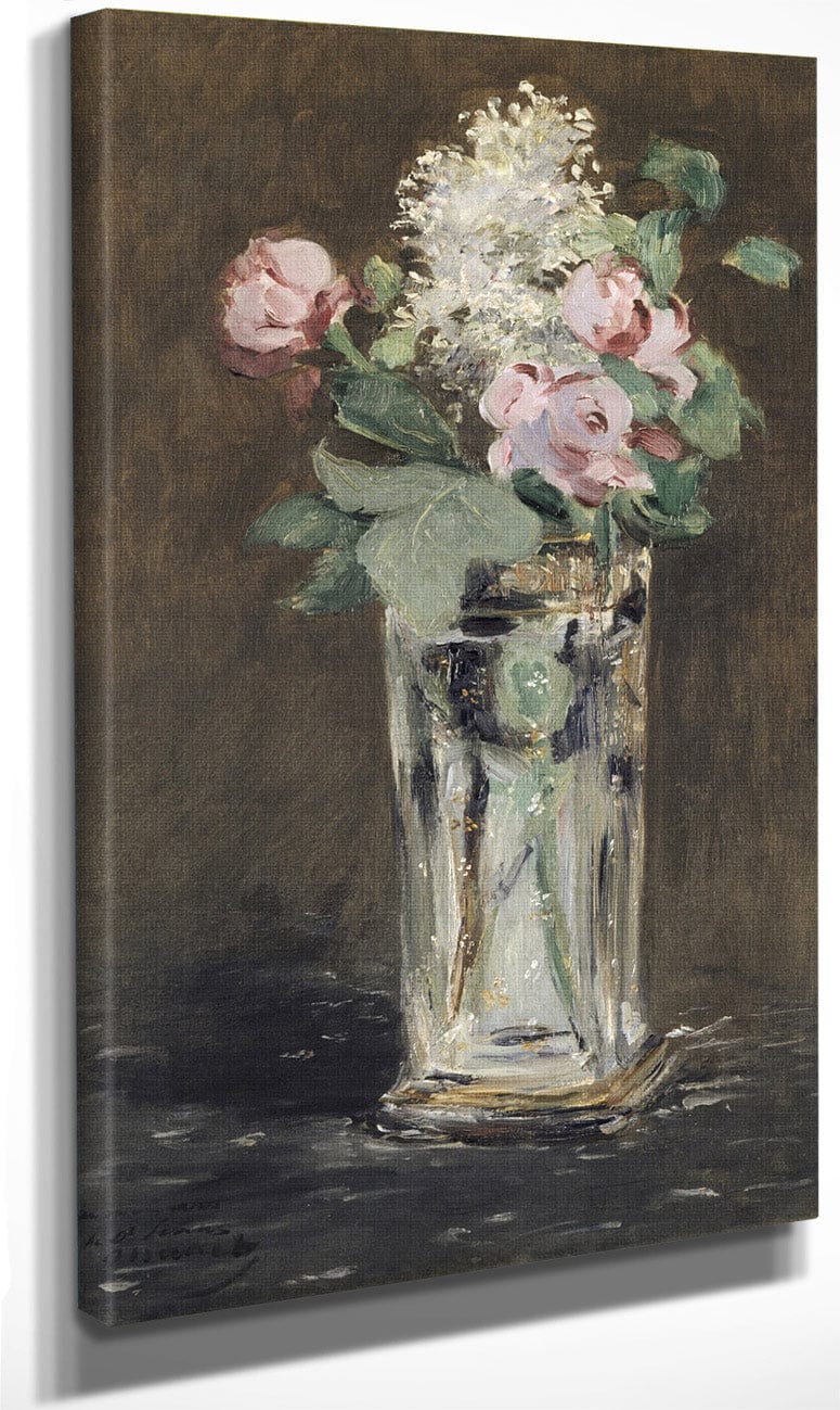 Flowers In A Crystal Vase, 1882 By Edouard Manet Fine Art Print