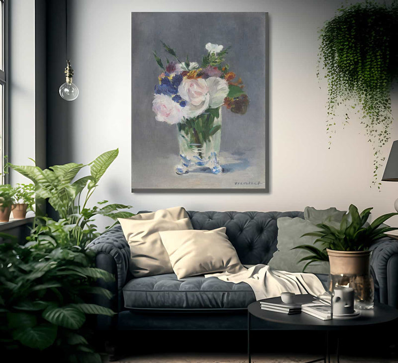 Flowers In A Crystal Vase By Edouard Manet Fine Art Print