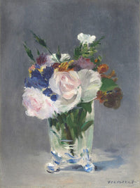 Flowers In A Crystal Vase By Edouard Manet Fine Art Print