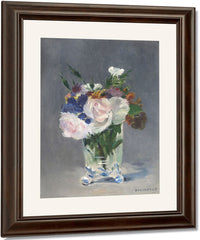 Flowers In A Crystal Vase By Edouard Manet Fine Art Print
