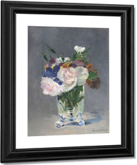 Flowers In A Crystal Vase By Edouard Manet Fine Art Print