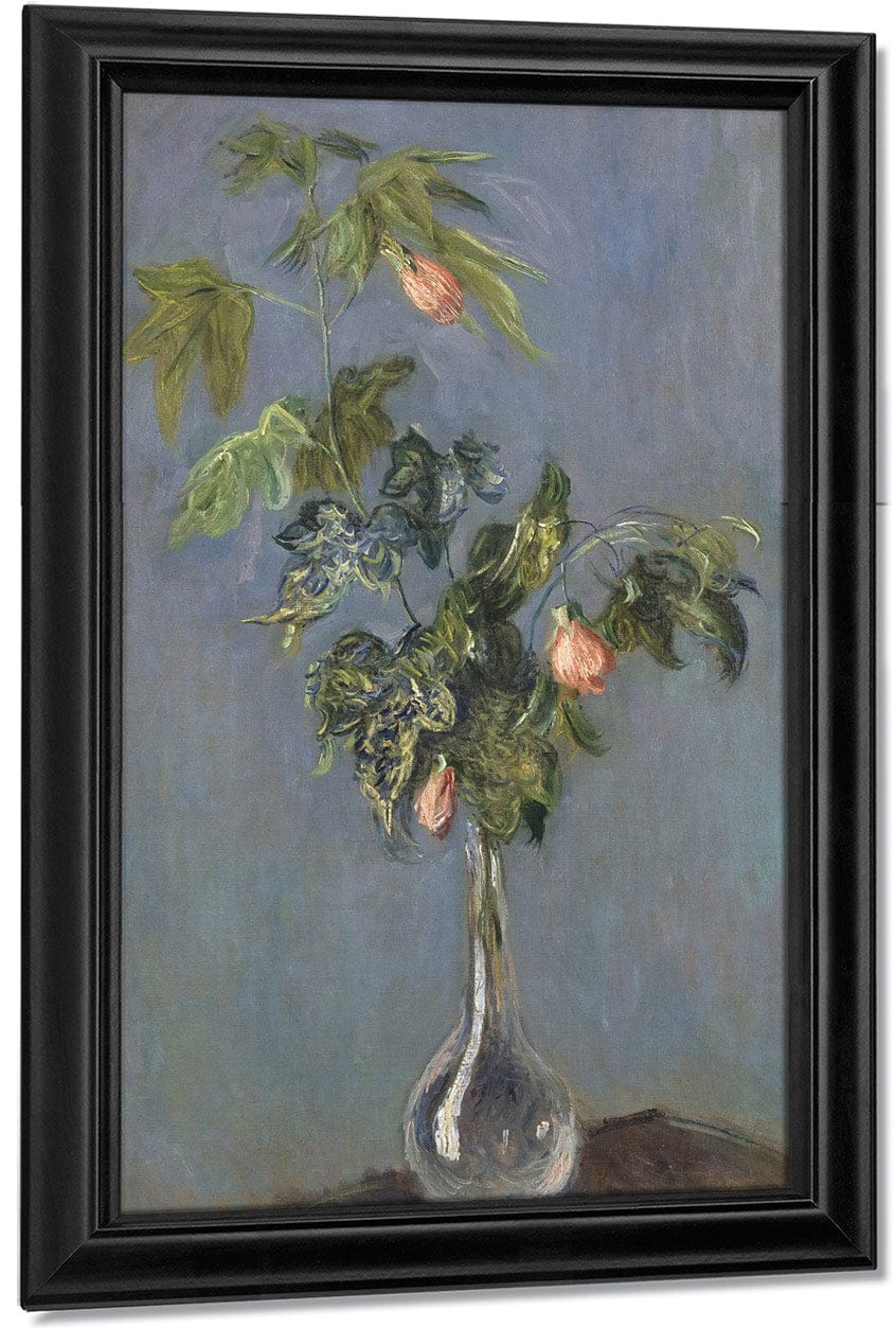 Flowers In A Vase By Claude Monet Fine Art Print